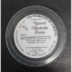 Yaourt fraise rhubarbe...