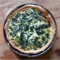 Quiche épinard et lardons...