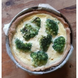 Quiche brocolis et chèvre...