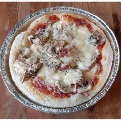 Pizza lardons et chèvre...